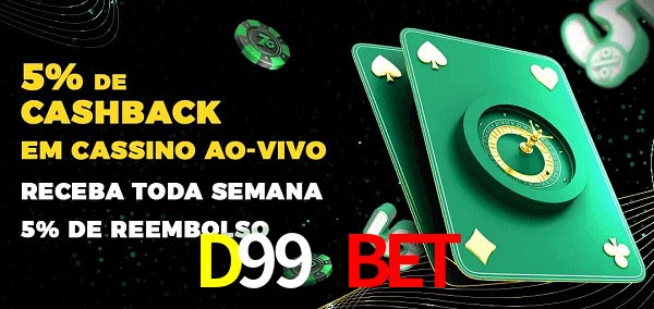 Promoções do cassino ao Vivo D99 Bet